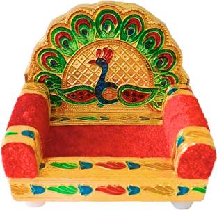 PS Traders PS TRADERS THAKUR JI SHRI BANKEYBIHARI JI SIGHASAN Decorative Showpiece  -  11 cm