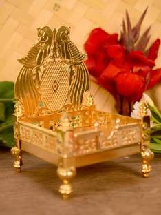 EliteTouch Laddu Gopal Thakur ji Kanha Singhasan for home temple, Metal Singhasan Jhula
