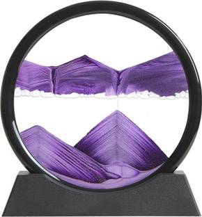 Buganda 360 Rotating Moving Sand Art Glass Frame for Home & Office Table Decor Showpiece Decorative Showpiece  -  5 cm