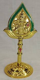 MahiG Enterprises Murugan Vel and OM Vel for Pooja Room Sacred Symbol of Protection Decorative Showpiece  -  10 cm