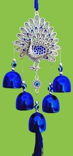 RADHE RADHE UNIQUE ELEGANT Evil Eye Hanging Peacock FOR HOME,CAR,BALCONY,HOTELS,GIFTS Decorative Showpiece  -  12 cm