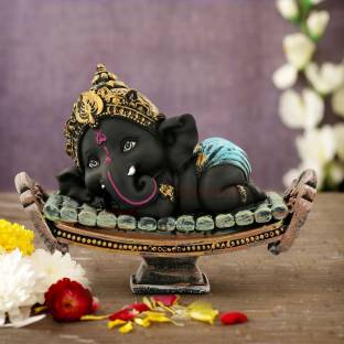 TIED RIBBONS Ganesha Idols Showpiece items for Car and Table Decorative Showpiece  -  12.9 cm