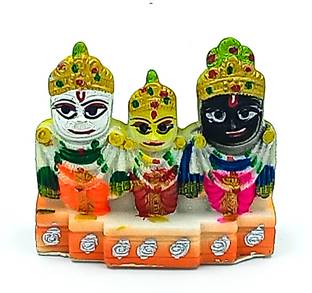 ATUT Jagannath idol, Murti in Small size for Home Decor Decorative Showpiece  -  10 cm
