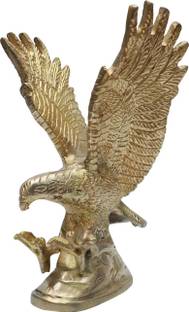 TreemMaison Vastu Brass Flying Eagle Statue (Weight-660gm Approx) Garuda Statue Decorative Showpiece  -  15.6 cm