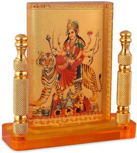 JMD GLOBAL SALES Durga Mata Ji Decorative Showpiece for Car डेकोरेटिव शोपीस  -  8.4 cm