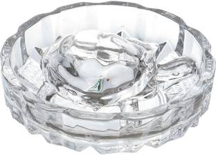 DecorHouse Transparent Crystal Vastu/Feng Shui Tortoise/Turtle for Home/Office Decor Decorative Showpiece  -  12.7 cm