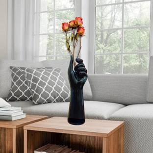 Royalbox Premium Flower vase in Hand Shape Vase for Living Room Flower vase Decorative Showpiece  -  25 cm