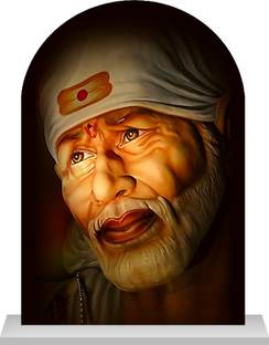 AUTOEASY Saibaba idol for Car Dashboard home Temple Pooja Home Decor Office Study Table Decorative Showpiece  -  8 cm