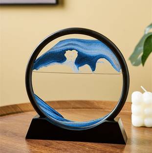DONDA Moving Sand Art Picture ,Liquid Motion 3D Sandscape In Motion Display डेकोरेटिव शोपीस  -  4 cm