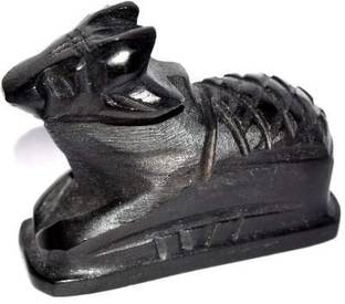 Jsingh Siyaram Black Marble Stone Nandi Pindi Idol Showpiece for Pooja Decorative Showpiece  -  4 cm