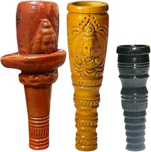 Greenfinityy Pure handmade terracotta chillum with Gitti combo Decorative Showpiece Decorative Showpiece  -  10.16 cm