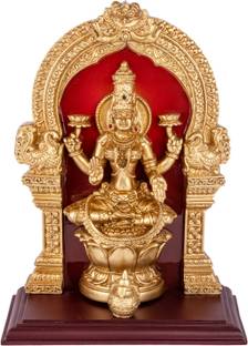 SHIRPHAKALA – Divine Handicrafts |Goddess Sri MahaLakshmi | Resin Idol | 9 Inch | Gold Finish | Decorative Showpiece  -  23.5 cm