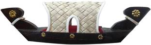 HOIVA 12 inch Wooden Kettuvallam Kerala House Boat|Gifting for Decor (Pack of 1) Decorative Showpiece  -  8 cm