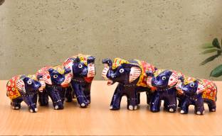 NIRMAL HANDI CRAFT Home Décor Paper Mache Handicraft Elephant Showpiece Decorative Showpiece  -  7.62 cm