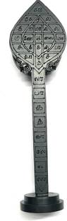 UGANTA Handicrafts Karungali Kattai sastrbandanm vel with stand size 4 inch Decorative Showpiece  -  15 cm