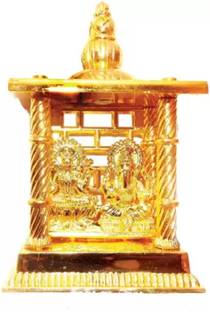 Rci Handicrafts Ganpati Bappa with Laxmi Maa Ganesh Murti Laxmi Murti in Temple for home office Decorative Showpiece  -  8 cm