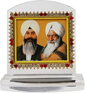 Bismaadh Radha Soami Baba ji Acrylic Religious Idol For Car Dashboard,Office Decorative Showpiece  -  8.5 cm