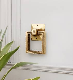 Two Moustaches Brass 4 Inches Square Towel Holder Decorative Showpiece  -  13.7 cm