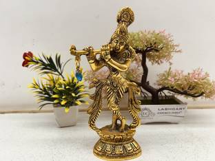 LABHCART Lord Krishna God Murti Statue of Love Flute Playing Home Décor Decorative Showpiece  -  30 cm