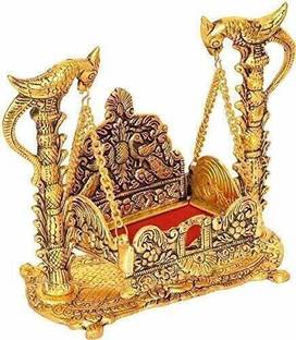 shri krishna handicraft Metal Laddu gopal Jhula, size for 1no. Krishna Decorative Showpiece  -  17 cm