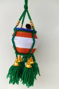 Devaa Small butter pot, Krishna uri pot, Krishna Butter Pot for home or car decoration Decorative Showpiece  -  10 cm
