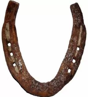 ojus fashion Black Horse Shoe / Kale Ghode Ki Naal Decorative Showpiece  -  9 cm