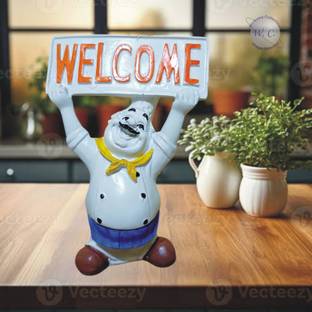 WINSOME COLLECTION Winsome Collection Kitchen Chef Human Figurine Sculpture Statue Decorative Showpiece  -  18 cm