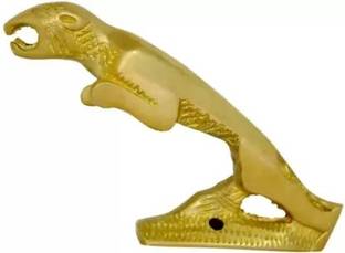 MODAROCK Brass Mudguard Jaguar Logo For Royal Enfield All Models Decorative Showpiece  -  2 cm