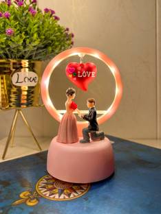 Elegant Lifestyle Unique Light Gift for Couples, Engagement Wedding Anniversary Romantic Birthday Decorative Showpiece  -  14 cm