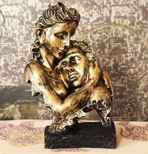 AROHI ENTERPRISES Romentic Love Couple Showpiece for Home Decor in Showpieces &Figurines|Table Decorations Items| Decorative Items for Room in Racks & Shelves|Statues|Statue for Home Decorative Showpiece  -  24 cm