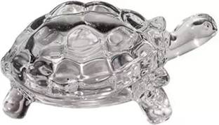 mark india Vastu Feng Shui Turtle Tortoise glass, Kachua for Good Luck Decorative Showpiece Decorative Showpiece  -  13 cm