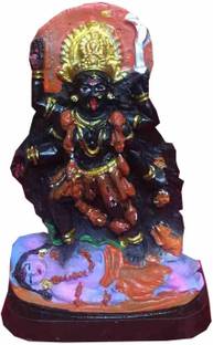 salvusappsolutions Maa Kali Marble Dust Hindu Goddess Statue Maa Kali Goddess Statue Hindu Idol Decorative Showpiece  -  12 cm