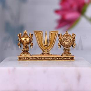 ARTARIUM Vaishnav Tilak | Sankh Chakra Tilak Of Lord Vishnu For Home & Office Decorative Showpiece  -  4.89 cm