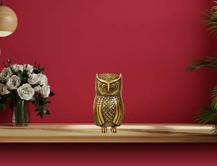 Spillbox Oxidized Metal Owl Showpiece for Home| Office|Table Décor|Decorative Item Decorative Showpiece  -  10 cm