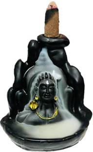 Deal Nut AA NEW Lord Adiyogi Smoke Fountain Statue Decorative Showpiece  -  10 cm