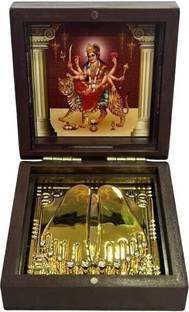 KAPRAK Maa Durga Devi Charan Paduka Decorative Showpiece  -  7 cm