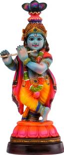 Newven Krishna Murti Home Decor Showpiece Idol Statue Figurine House Warming Gift Decorative Showpiece  -  33 cm