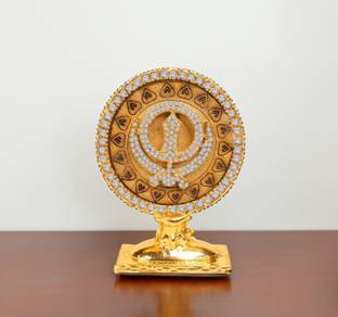 Adhvik Sikh Religious Symbol Khanda Sahib (Mini Mdf Kripalkhanda St-1180) Home Décor Decorative Showpiece  -  6.5 cm