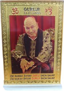 Adhvik Jai Guruji Swaroop Photo/picture/blessing Acrylic God Idol Car Dashboard/home Decorative Showpiece  -  9 cm