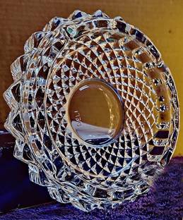 Anjana Creationss Good Luck Crystal Tortoise Plate Showpiece for Home Decor Vastu Living Room Decorative Showpiece  -  3.5 cm