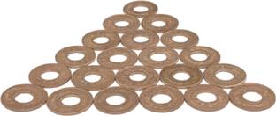 numeroastro Copper Coins | Tambe Ke Sikkey with Hole for Puja (21 Pcs) Decorative Showpiece  -  2.5 cm
