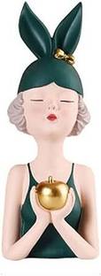 welno international Cute Resin Bubble Apple Makeup Lipstick Girl Decorative Showpiece  -  23 cm