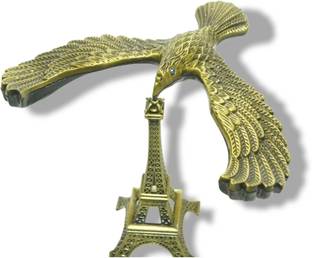 AKRITI INFRAZ Heer's Metal Balancing Eagle With Eiffel Tower Decorative Showpiece  -  7 cm