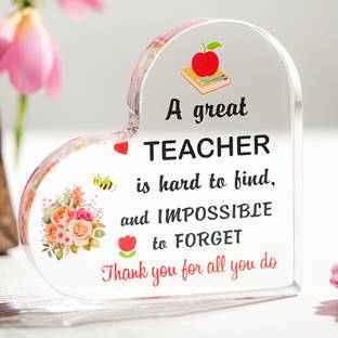 SNAPTRAP Acrylic Block Best Techer Gift, Thanks Gift for Teacher Decorative Showpiece  -  10 cm