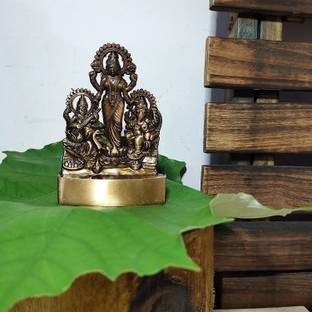 DARIDRA BHANJAN Laxmi Ganesh Saraswati Statue Idol Decorative Showpiece  -  12 cm