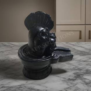 salvusappsolutions Unique 2 Face Shiva Parvati Idol Handmade Marble Dust Shiva Parvati Pindi | Hindu Religious Lord Shiv Linga | Decorative Showpiece for Home/Office/Car Dashboard (11x 10x 6CM) Decorative Showpiece  -  11 cm