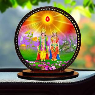 GiftzLane Lord Om Shanti Dashboard idol for Car and Home Decorative Showpiece  -  3 cm