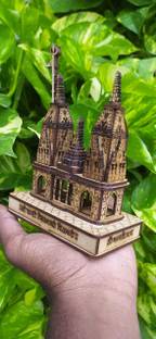 RAJ Sri Kashi Vishwanath Temple Wooden Model Decorative Showpiece  -  18 cm