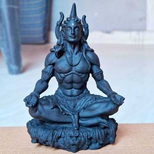 Satsahib ADIYOGI MAHAYOGI SHIVA 3D MURTI FOR HOME ,CAR DESK Decorative Showpiece  -  9 cm