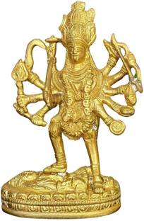 salvusappsolutions Brass Kali MATA Statue Murti Idol for Pooja 400 gm- 5.5 * 2.8 * 1.8 INCH Decorative Showpiece  -  12 cm